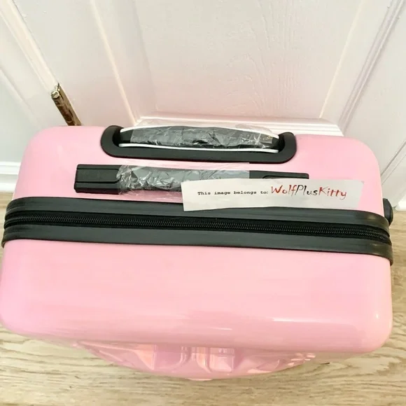 Dolls home pink punk positive Cattitude rolling travel bag NEW - Picture 2 of 10